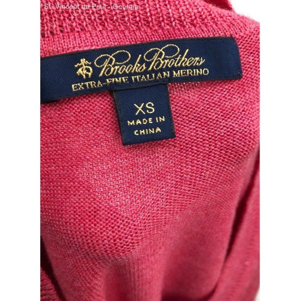 Brooks Brothers Pink Merino Wool Pullover Sweater -‎ Size Xs - Picture 7 of 8